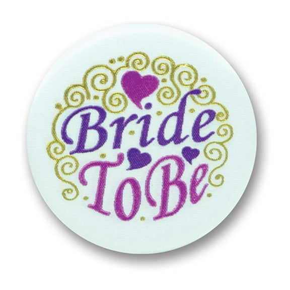 Beistle Bride to Be Satin Button