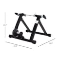 thumbnail image 2 of CoSoTower Foldable Indoor Bike Trainer, Stationary Bicycle Stand for Riding Exercise, 26-28" & 700C Wheels, Quick Release Skewer & Front Wheel Riser Block Included, Black, 2 of 7