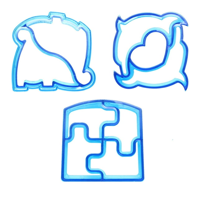 Yuarrent 3 unids/set de moldes en relieve para niños con forma de Animal para pastel, pan, sándwich, moldes para galletas, tostadas, Herramientas de estampado