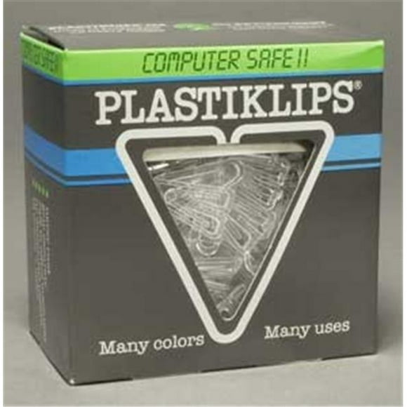 Plastiklips Pinces à Papier de Taille Moyenne 500 Transparent (LP-0316)