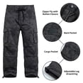 thumbnail image 2 of GINGTTO Men's Cargo Camo Pants, Baggy Flex Wide Leg Fashion Y2K Streetwear Drawstring Stretch, 2 of 8
