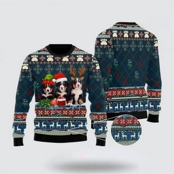 Cute Bernese Mountain Dog Christmas Christmas Sweater – Dog Lover Christmas Sweater