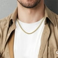 thumbnail image 2 of Collier Chaîne Cubaine pour Homme de 22 Pouces en Acier Inoxydable Jaune - 5 mm, 2 of 4