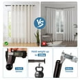 thumbnail image 4 of Urbanest 1" Adjustable Curtain Rod Set with Cap Finial Metal Window Drapery Rod, Modern Minimalist Design, 4 of 6