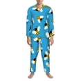 thumbnail image 3 of Balery Flying Bees Pijama para Hombre de Dos Piezas con Manga Larga, Conjunto de Dormir y Descanso Suave con Bolsillos-XX-Large, 3 of 7