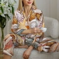 thumbnail image 6 of Fotbe Colorful Seashells Pattern Long Sleeve Pajama Set for Women,Sleepwear Set,2-piece Loungewear Set,Soft PJs Comfy Nightwear with Pockets -X-Large, 6 of 7