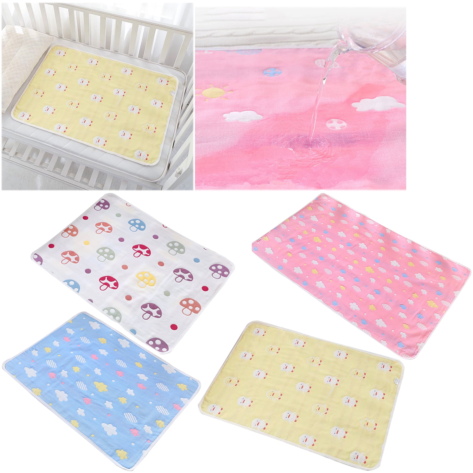 Baby Kids' Waterproof Bedding Diapering Changing Mat Washable Breathable Cotton 