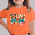 thumbnail image 2 of Zpanxa T-Shirts pour Tout-Petites Fille Imprimé Fête des Mères Col Rond Manches Courtes Haut Polyester Spandex 7-8 Ans, 2 of 5