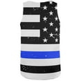 thumbnail image 2 of Distressed Thin Blue Line American Flag All Over Mens Tank Top Multi 3X-LG, 2 of 2
