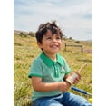 thumbnail image 4 of BemeyourBBs Toddler Baby Boy Golf Shirts Outfits Waffle Knit Striped Short Sleeve Half Button-up Collared Shirt Tops Infant Casual Summer Clothes, 4 of 8