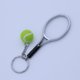 thumbnail image 3 of Mini llavero de raqueta de tenis, llavero con dije de pelota de tenis, llavero con colgante para bolso de coche (plata), 3 of 7