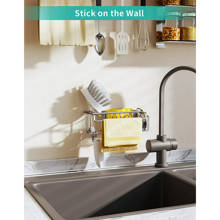 Dish Brush Holder for Kitchen Sink Sponge Caddy Countertop