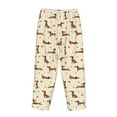 thumbnail image 3 of Lsque Heart Dachshund Print Women's Pajama Pants, Lounge Pant - Comfortable Home Wear,Elastic Waistband, Stylish Design-Medium, 3 of 9