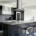 thumbnail image 2 of AKDY 30" Stainless Steel Island Mount Range Hood Tempered Glass Push Button Control Kitchen Cooking Fan with Carbon Filters, 2 of 5