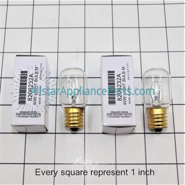 Whirlpool Microwave light bulb 8206232A (40 Watt)(PACK OF 2) Walmart