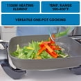 thumbnail image 5 of Kenmore Non-Stick Electric Skillet with Tempered Glass Lid, Black and Gray, Deep-Dish Frying Pan, 12" x 12" Cooking Surface, Vented Lid, One-Pot Cooking, Grill, Saute, Stir-Fry, Stew, 5 of 8