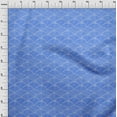 thumbnail image 3 of oneOone Rayon Blue Fabric Block Craft Projects Decor Fabric Printed By The Yard 56 Inch Wide, 3 of 6