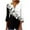 Black, variant on Patlollav Womens T-Shirts Casual 3/4 Sleeve Print Basic Tunic Tops on Ladies