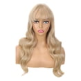 thumbnail image 2 of Long Curly Hair Wig Lace Inner Net Wig Air Bangs Long Curly Hair Water Ripple Wig Headgear, 2 of 4