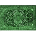 thumbnail image 1 of Ahgly Company Indoor Rectangle Medallion Emerald Green Traditional Area Rugs, 7' x 10', 1 of 4