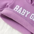 thumbnail image 6 of Baby Girls' Pink Autumn And Winter Hoodie Set Sweatshirt Letter Print Pullover 0-18M., 6 of 8