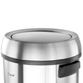 thumbnail image 2 of Elama 65 Liter Large 17 Gallon Swing Lid Stainless Steel Cylindrical Trash Bin, 2 of 7