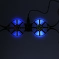 thumbnail image 1 of Large Air Volume , Laptop Cooling Pad DualFan Notebook Cooler, Foldable Heat Sink for Office Computers with Blue LED Light, Low Noise, USB Power Hub, Safety Switch, 1 of 7