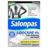 Salonpas 15 Patches Lidocaine 4% Maximum Strength Pain Relieving Gel Patch