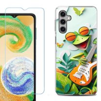 OneToughShield ® Shockproof Phone Case Compatible with Samsung Galaxy A15 5G, with Tempered Glass Screen Protector – Grasshopper