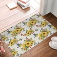 thumbnail image 4 of Sikiie Bird Sunflowers Print Flannel Anti-slip Floor Mat 16x24in, Thickened Dustproof Entrance Door Mat Floor Mat for Kitchen, Bathroom, Laundry Room, 4 of 7