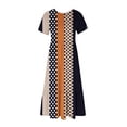 thumbnail image 3 of Ovzne Robes pour Femmes Robe de Plage Mode Féminine Manches Longues Col Rond T-Shirt Imprimé Blouse Ample Robe pour Femmes Manches Courtes Imprimé Liquidation, 3 of 4