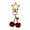 Red Golden buttons, variant on Cherries Keychain Versatile Charm for Keys and Bags Lightweight 3D Fruit Shape Keyring Pendant Car Key Holder Decoration
