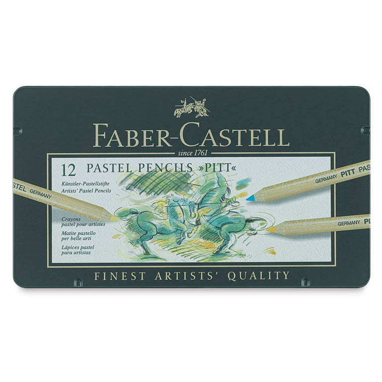 Faber-Castell Pitt Pastel Pencil Set - Assorted Colors, Tin Box