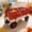 Red + Black, variant on GDF Studio Classic Wooden Garden Wagon with Folding Handle, All-Terrain Kids Pull-Along Utility Cart, Pink White