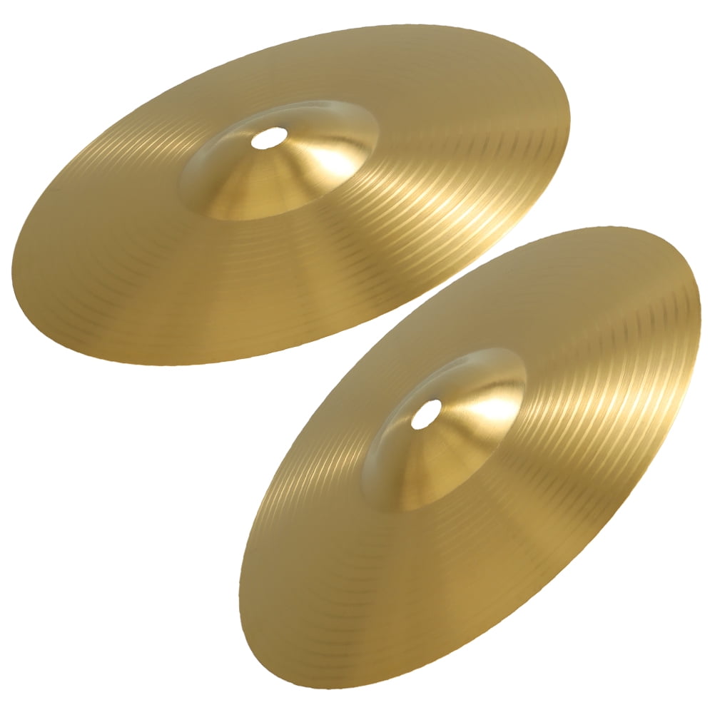 LEORX Golden Brass Drum Cymbals for Jazz Drum Set Practice Lightweight Portable 2pcs 10.5 inches