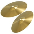 thumbnail image 3 of Ensemble de Batterie 2 Pcs Cymbales Jazz Batterie Cymbale Laiton Crash Cymbale Instrument de Musique Cymbales, 3 of 5
