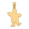 thumbnail image 2 of Auriga 14K Yellow Gold Solid Satin Charm for Women (L - 25mm, W - 15mm), 2 of 6
