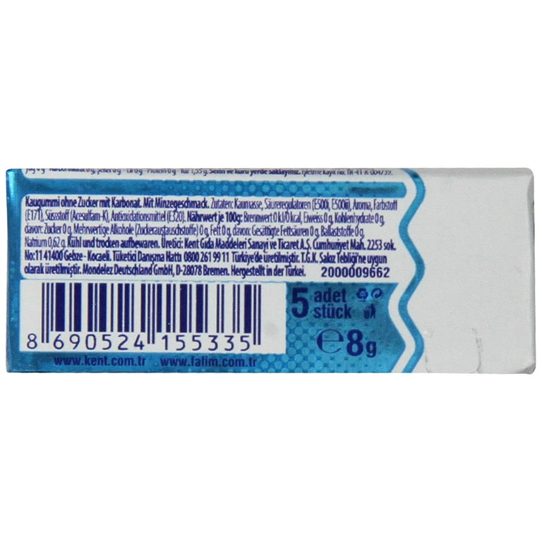 Falim Sugar Free Mixed Flavoured Sugarfree Chewing Gum Mastic 20 packs of 5  =100
