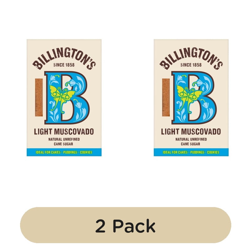 Billington's Light Muscovado Sugar 500g, British Import (Pack of 2)