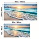 thumbnail image 3 of 1pc Beach Canvas Wall Art For Living Room Bedroom Home Decorations Sunrise Blue Ocean Sea Beach Pictures Art Decor Modern Seascape Waves Landscape Canvas Prints Artwork Frameless 19*39in, 3 of 4