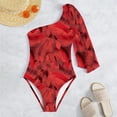 thumbnail image 5 of Aayomet Womens Swimwear Tummy Control V Neck Bathing Suits,Red L, 5 of 5