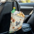 thumbnail image 4 of Yuyamidu Butterfly Car Garbage Bag Fit Most Cars Trucks SUVs Flower Auto Trash Bag Hanging Car Trash Bin Multifunctional Car Storage Bag Car Decorative Accessories, 4 of 7