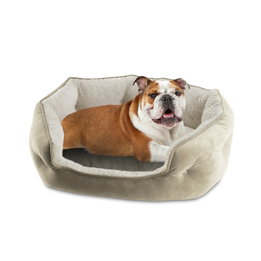Arlee Cozy Oval Round Cuddler Pet Dog Bed Memory Foam Chew