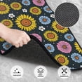 thumbnail image 3 of Naloa Colorful Sunflowers Car Foot Mat Set of 4 Pieces - Universal Floor Liner Neoprene Full Set Floor Mats for Cars Trucks SUV, 3 of 7