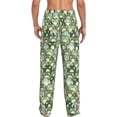 thumbnail image 3 of Uemuo Cute Frog Pattern Men's Wide Leg Palazzo Lounge Pants with Pockets Light Weight Loose Comfy Casual Pajama Pants-Large, 3 of 9