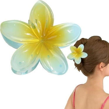 Flower Claw Clips for Thick Hair,Plumeria Hair Clip Large Claw Clips | Colorful Flower Hair Clips, Holiday Gifts for Girls Ladies to Claw Thick Hair & Thin Hair Myjio