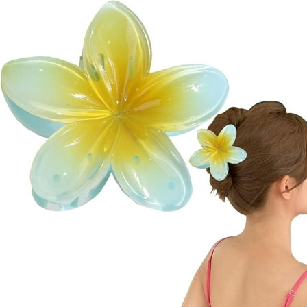 Flower Claw Clips for Thick Hair,Plumeria Hair Clip Large Claw Clips | Colorful Flower Hair Clips, Holiday Gifts for Girls Ladies to Claw Thick Hair & Thin Hair Myjio
