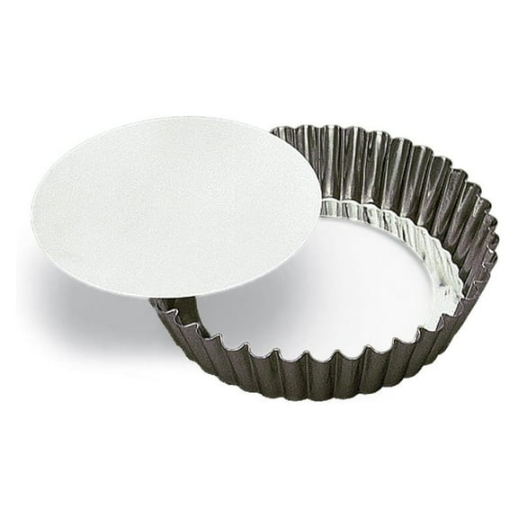 SCI Scandicrafts Fluted Deep Tart/Quiche Mold, Removable Bottom 8-inch Diameter by 1.75-inch Deep
