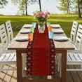 thumbnail image 4 of Table Runners 90 Inches Long Dress Scarves, Red Boho Farmhouse Coffee/Dining/Kitchen Table Runner for Living Room, Vintage Ethnic Tribe Abstract Art Retro 13x90 Inch, 4 of 9