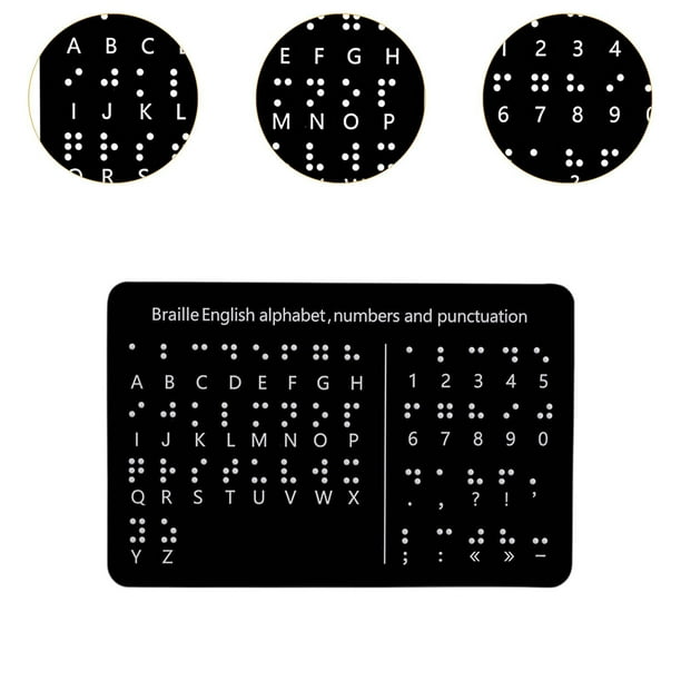 SUPVOX Tablero De Braille De Madera | Educativo Con Letras Y Números | Portátil Para Aprender Braille Desde Cero